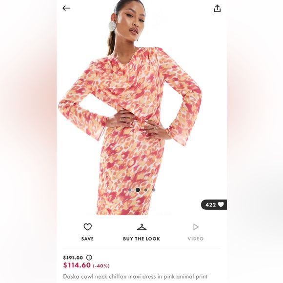 Chiffon: sheer, lightweight fabric with a grainy feel

Main: 100% Polyester. - Picture 3 of 7